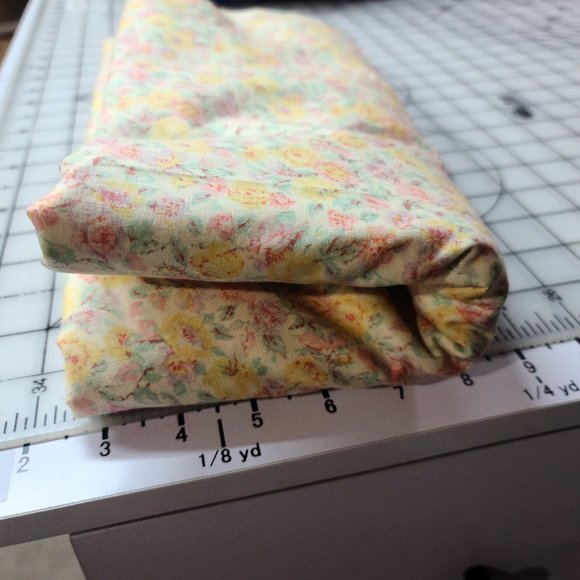 Wamsutta OTC M Lowenstein Fabric  Yellow/Pink Floral Vintage - Picture 6 of 9